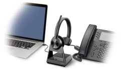 Plantronics/Poly Savi 7310-M Office Wireless Headset -Cheap Headphones Store 7310 teams base connect