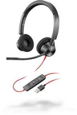 Plantronics/Poly Blackwire 3300 Series Corded USB Headset -Cheap Headphones Store blackwire 3320 usb a 2