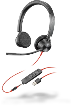 Plantronics/Poly Blackwire 3305 Series Corded USB Headset -Cheap Headphones Store blackwire 3325 usb a 1