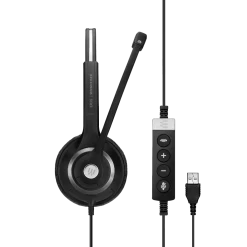 EPOS|Sennheiser IMPACT SC 260 USB MS II Corded Headset -Cheap Headphones Store epos sennheiser impact sc 260 usb ms ii corded headset side view with call control