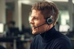 EPOS|Sennheiser IMPACT SC 632 Corded Headset For Mobiles And Some Panasonic Phones -Cheap Headphones Store epos sennheiser impact sc 632 corded headset for mobiles and some panasonic phones lifestyle image