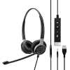 EPOS|Sennheiser IMPACT SC 665 Duo USB And 3.5mm Corded Headset -Cheap Headphones Store epos sennheiser impact sc 665 duo usb and 3.5mm corded headset side angle with call control