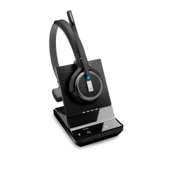 EPOS|Sennheiser IMPACT SDW 5034 Mono Wireless Headset - USB + Mobile -Cheap Headphones Store epos sennheiser impact sdw 5034 mono wireless headse usb mobile 3d right side view with base
