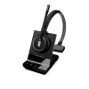 EPOS|Sennheiser IMPACT SDW 5035 Mono Wireless Headset -Cheap Headphones Store epos sennheiser impact sdw 5035 mono wireless headset left side view with base