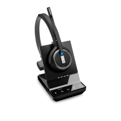 EPOS|Sennheiser IMPACT SDW 5035 Mono Wireless Headset -Cheap Headphones Store epos sennheiser impact sdw 5035 mono wireless headset right side view with base