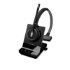 EPOS|Sennheiser IMPACT SDW 5036 Mono Wireless Headset -Cheap Headphones Store epos sennheiser impact sdw 5036 mono wireless headset left side view with base