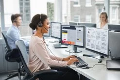 Jabra Engage 50 Mono USB-C Corded Headset -Cheap Headphones Store jabra engage50 coworkers3