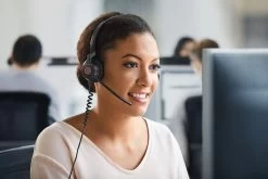 Jabra Engage 50 Mono USB-C Corded Headset -Cheap Headphones Store jabra engage50 female at desk2