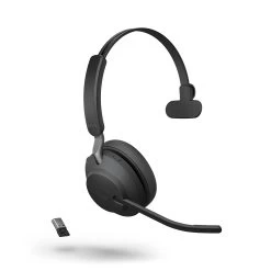 Jabra Evolve2 65 Bluetooth Headset -Cheap Headphones Store jabra evolve2 65 uc black mono angled with usb a dongle lb 3