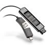 Plantronics/Poly DA85 QD To USB/USB-C Connection With Inline Control